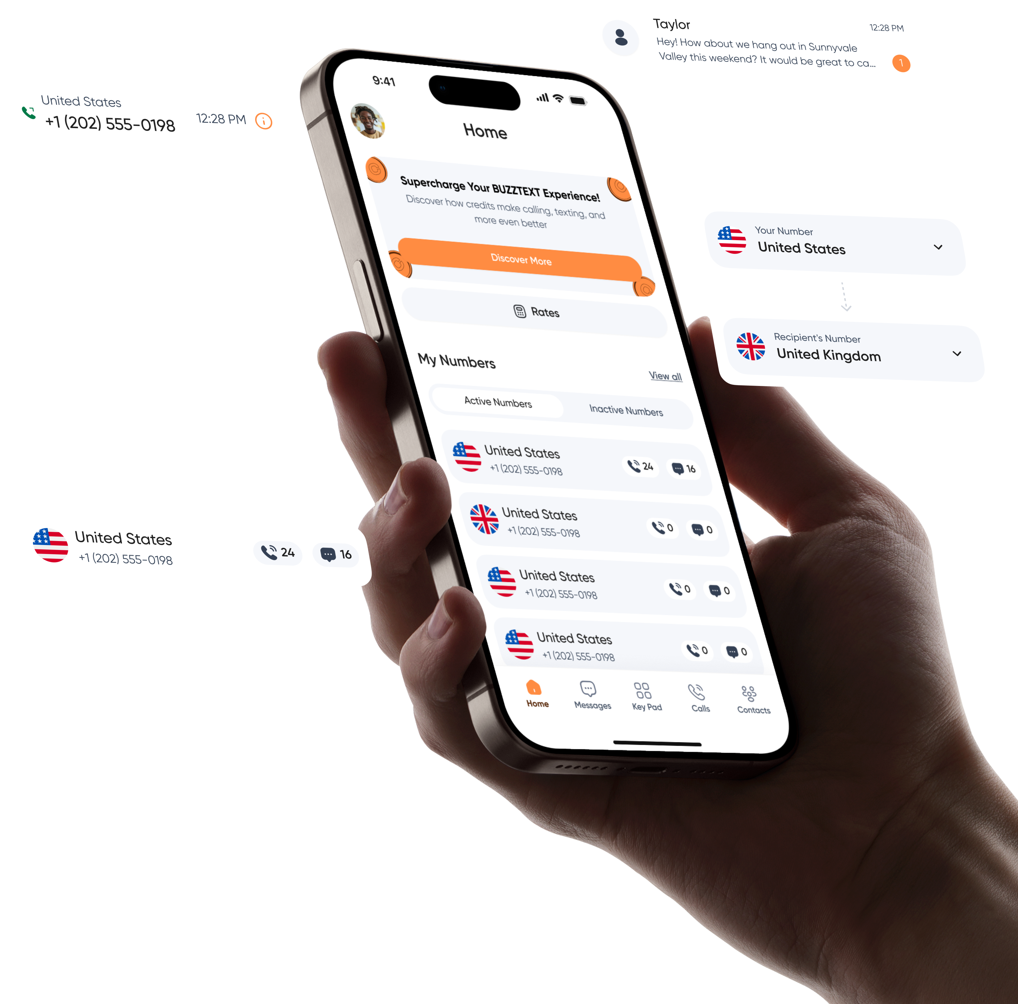 BUZZTEXT App on smartphone